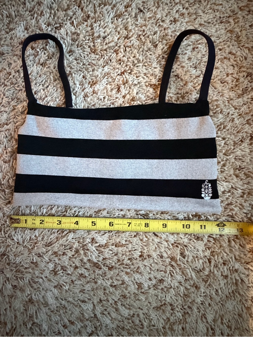 Free People Women's Reversible Black and Gray Tighten Up Bra, Size M - Picture 7 of 9